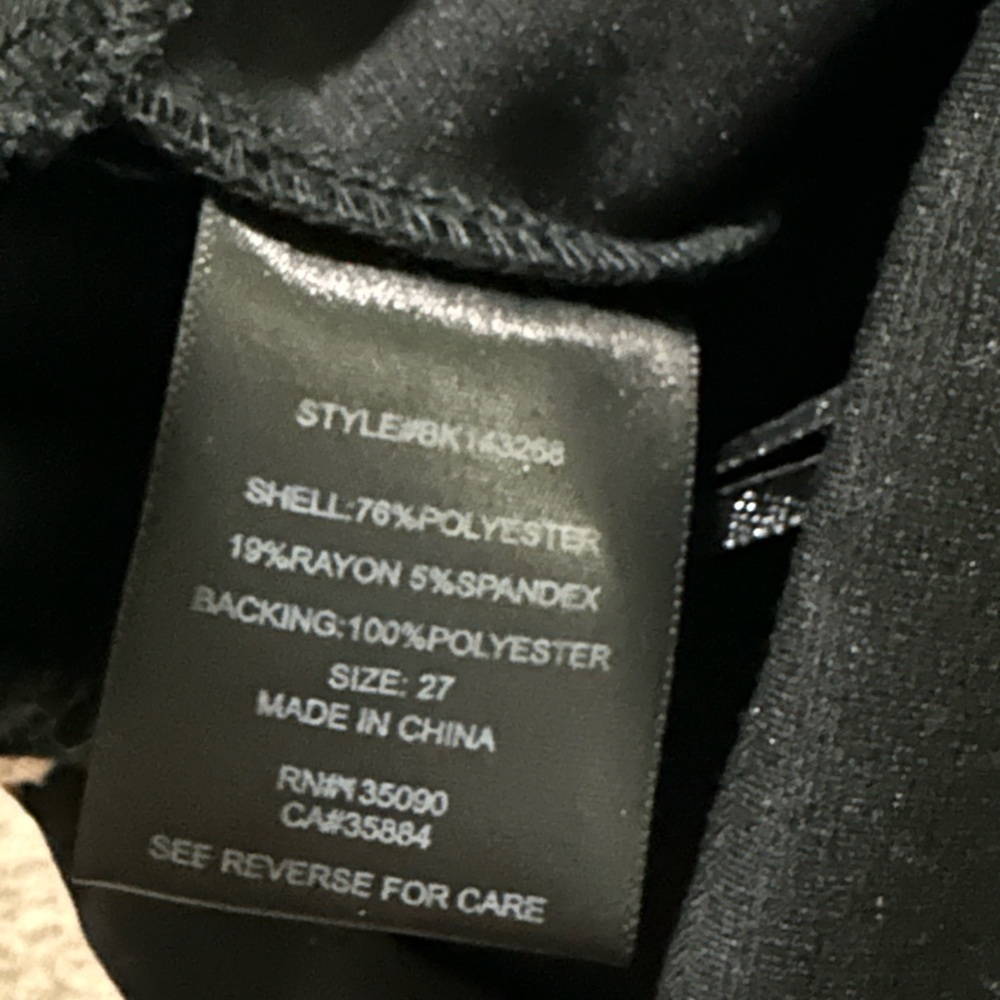 NEW! Black Swan Classic Black Pencil‎ Skirt With Leather Details  Size 27 NWT - Picture 8 of 9